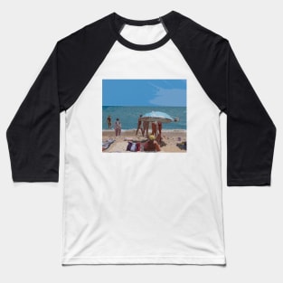 Impressionist summer scene and the black sea beach Baseball T-Shirt